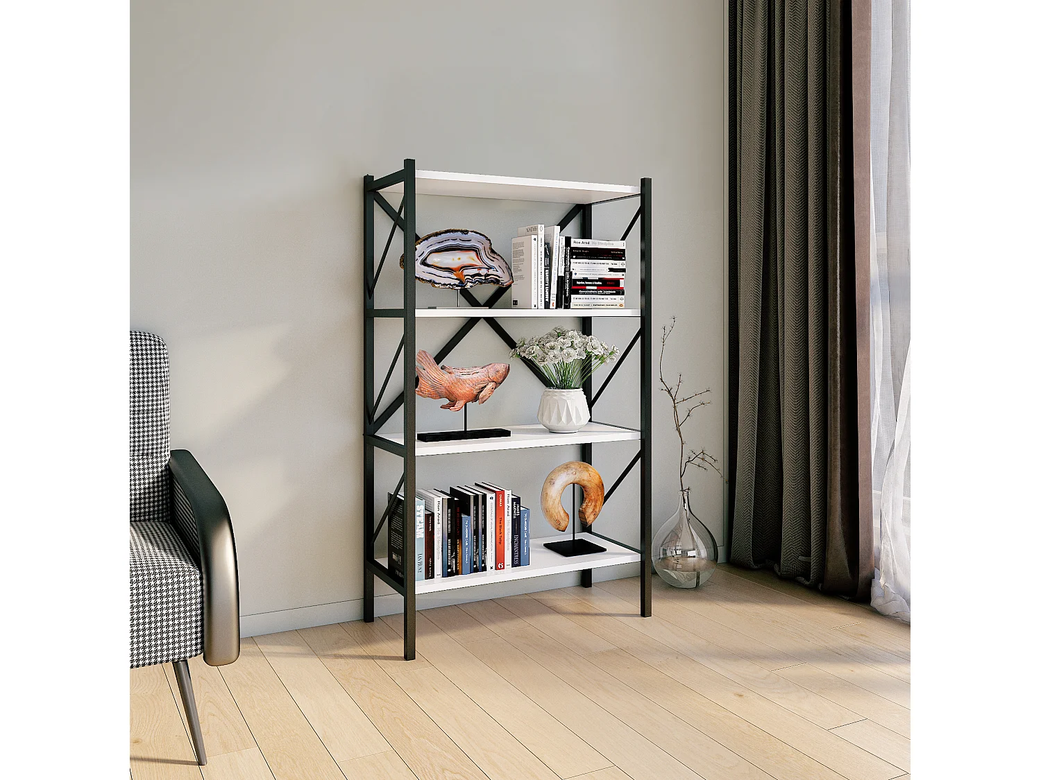 Metal Stand Shelf Books Insasi 4x - opinie, recenzje użytkowników, ekspertów, porównanie cen. - alaTest.pl