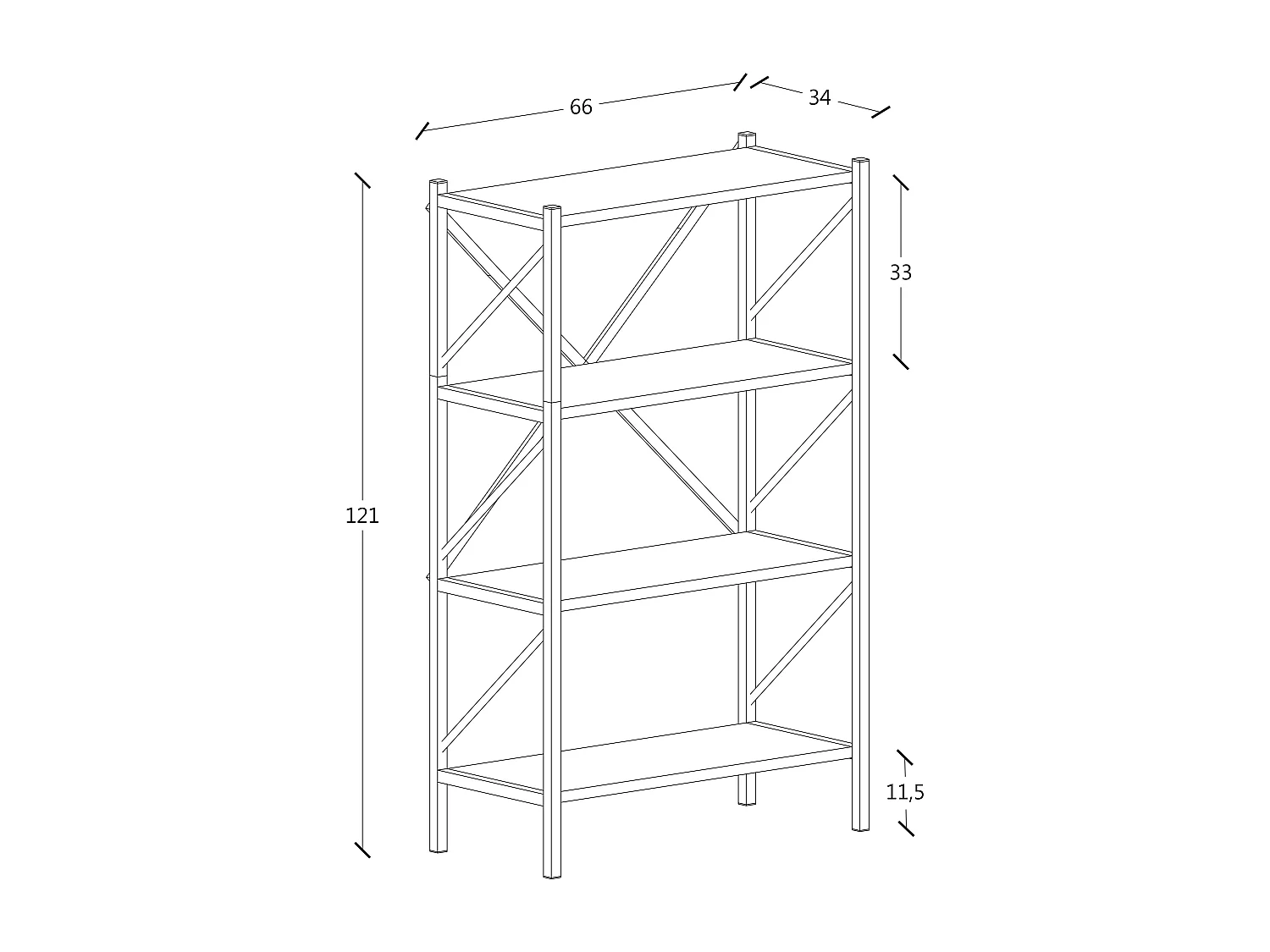 Metal Stand Shelf Books Insasi 4x - opinie, recenzje użytkowników, ekspertów, porównanie cen. - alaTest.pl