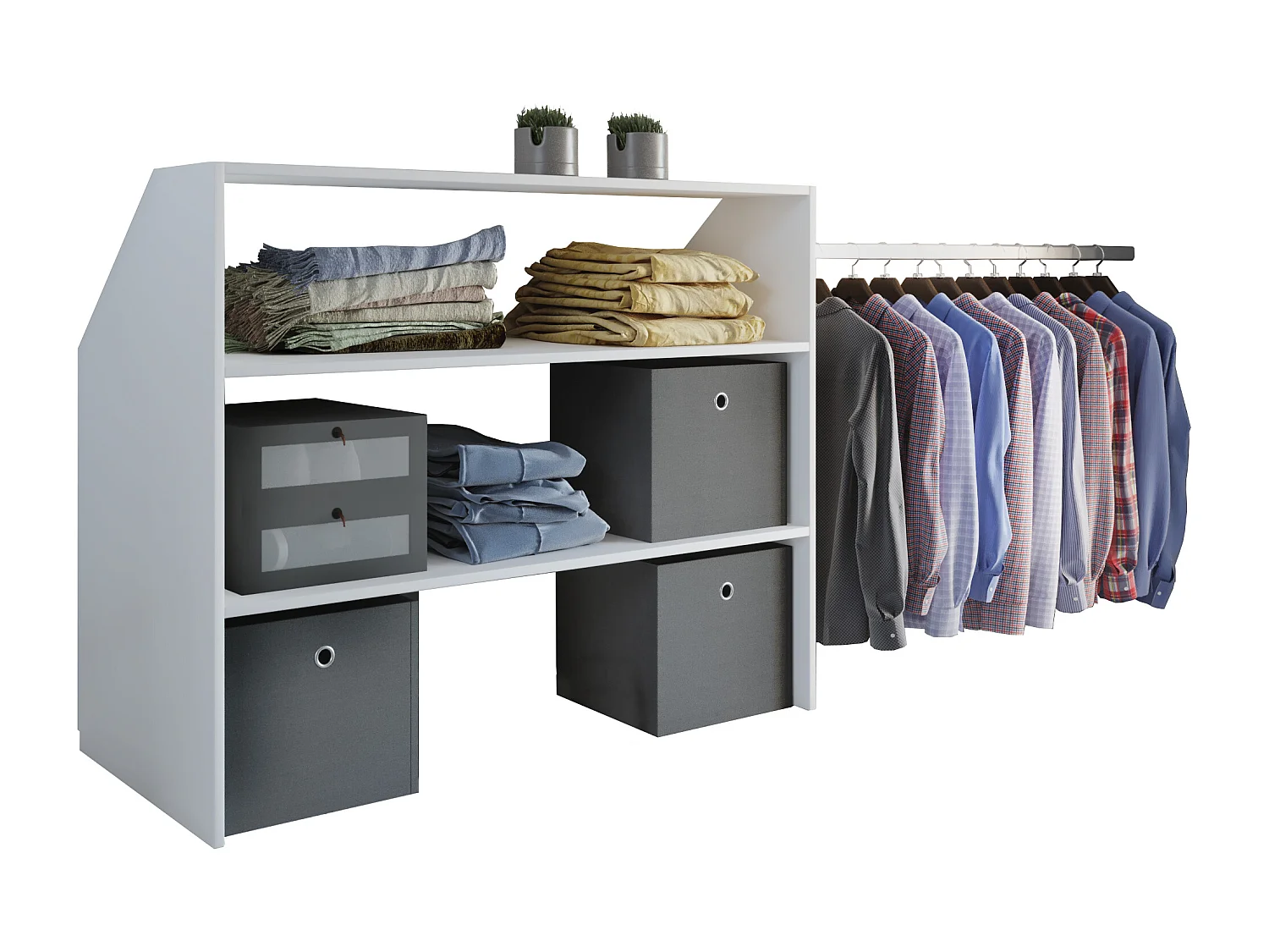 Offener Kleiderschrank Regal Dacho l