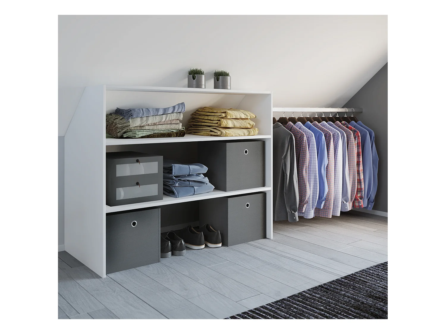 Offener Kleiderschrank Regal Dacho l