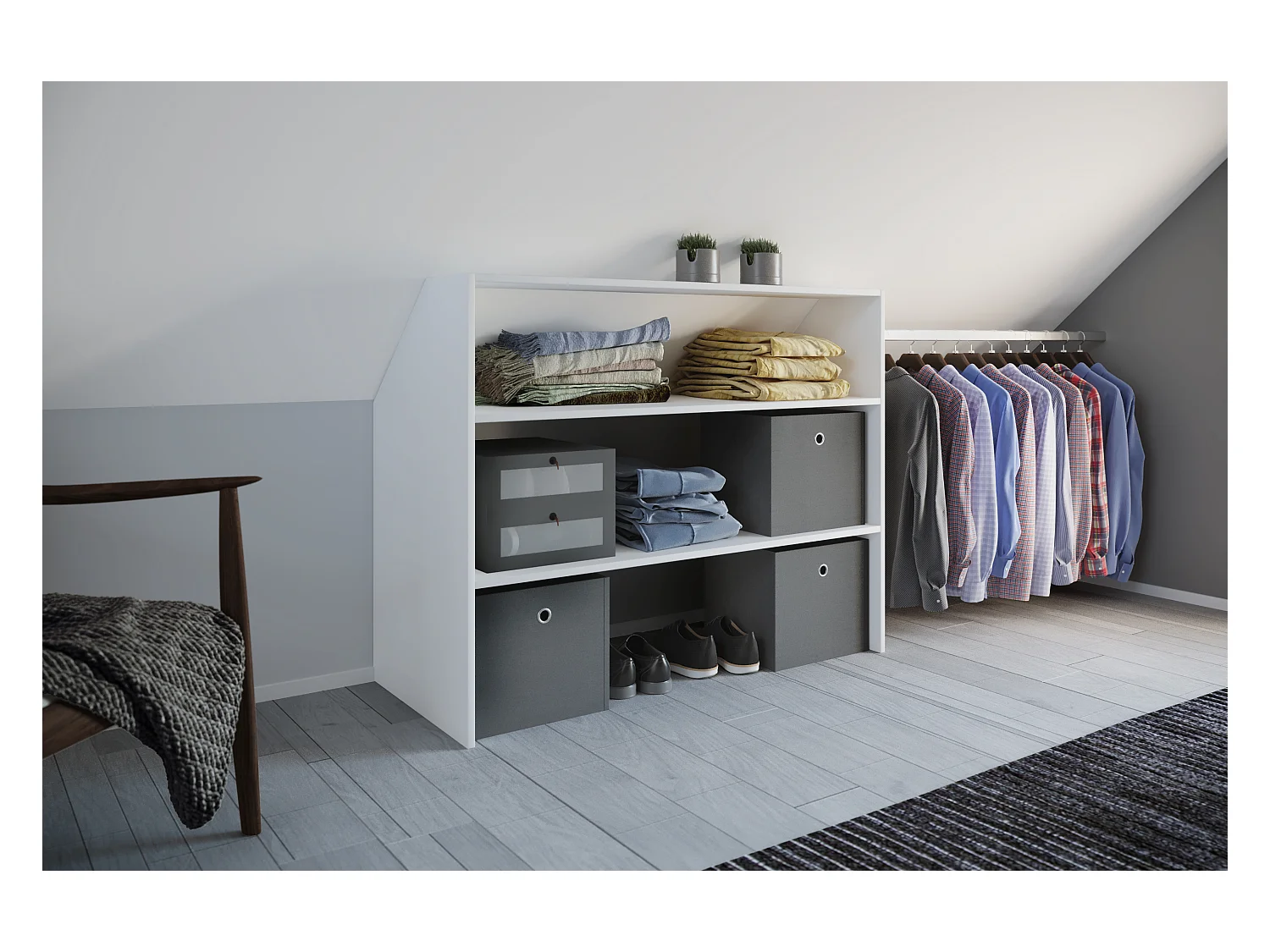 Offener Kleiderschrank Regal Dacho l