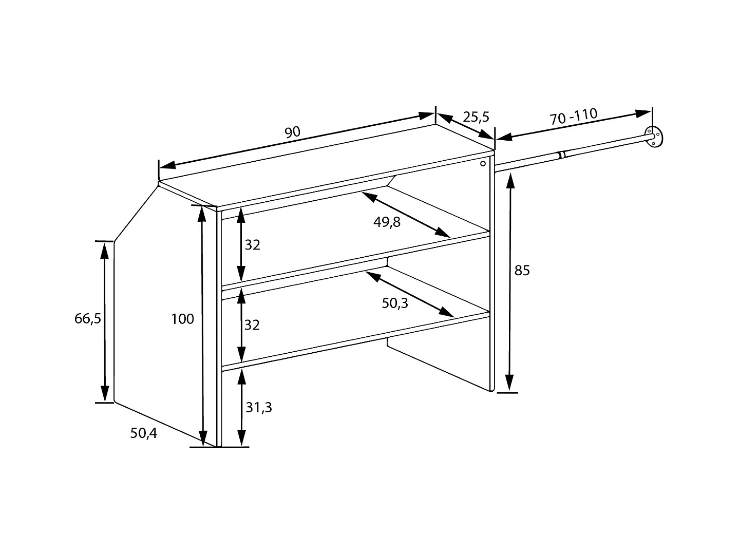Offener Kleiderschrank Regal Dacho l