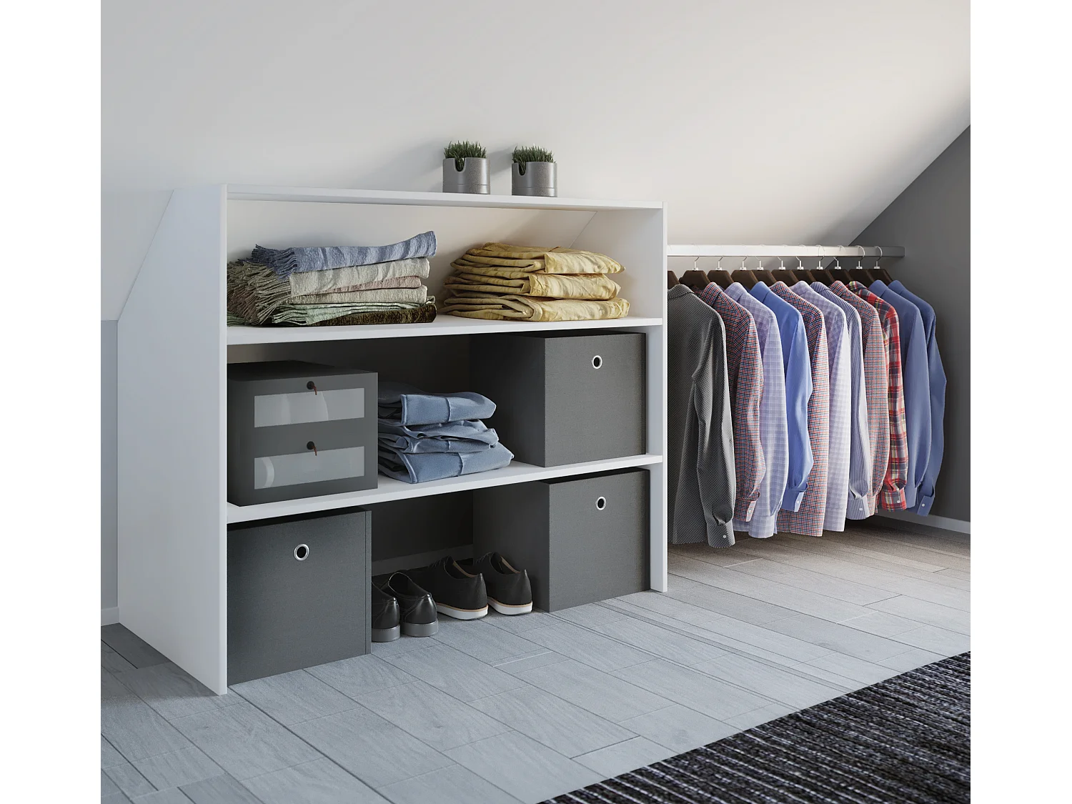 Offener Kleiderschrank Regal Dacho l