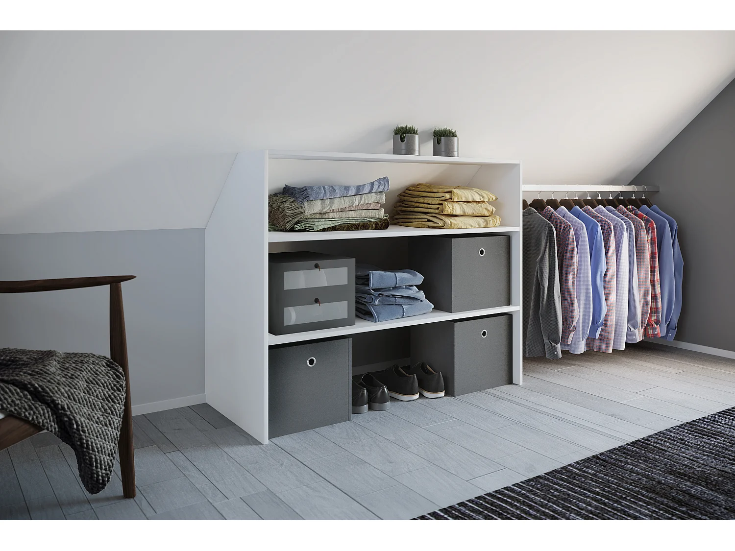 Offener Kleiderschrank Regal Dacho l