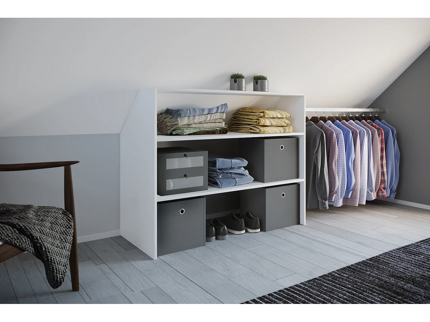 Offener Kleiderschrank Regal Dacho l