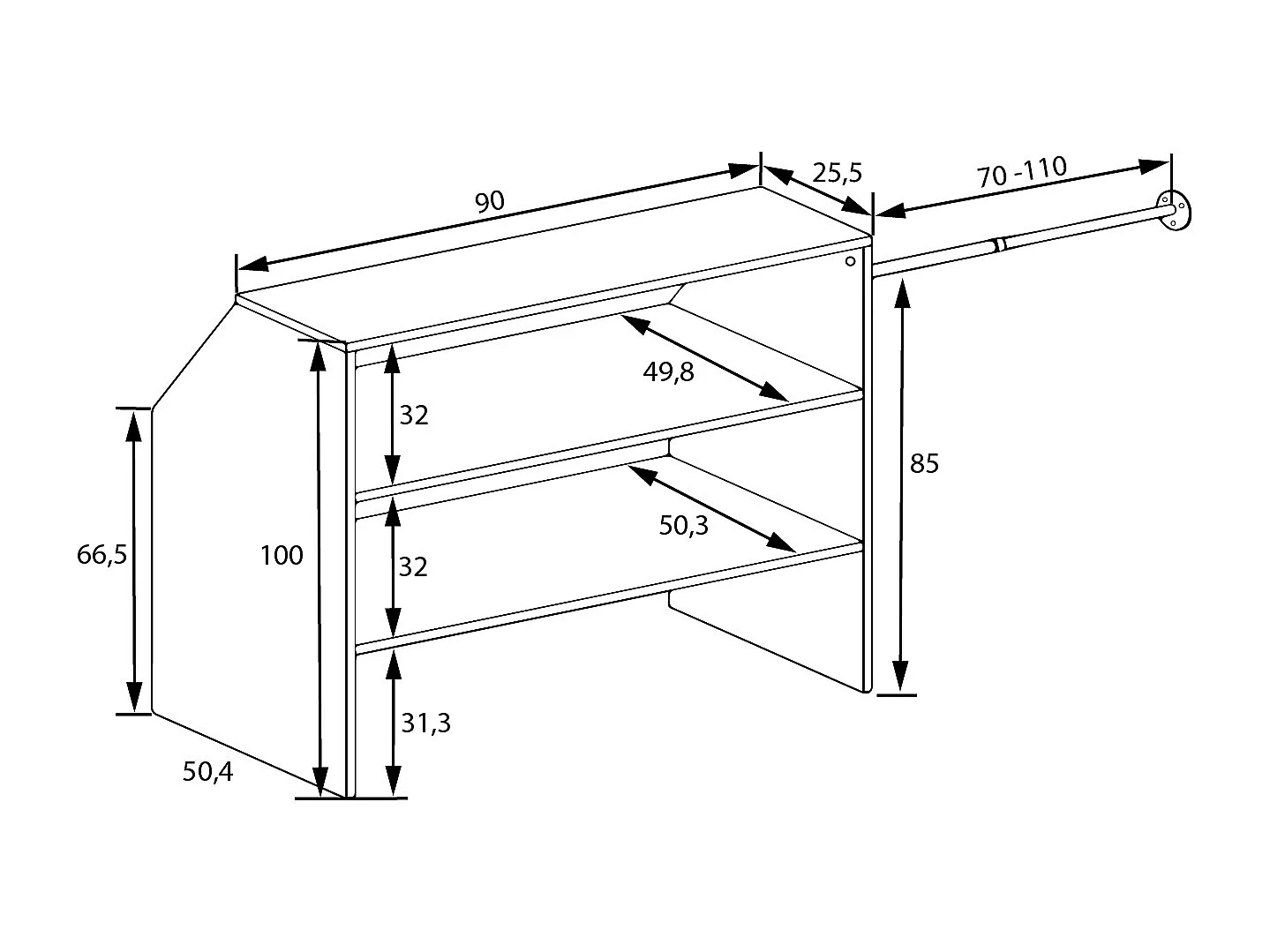 Offener Kleiderschrank Regal Dacho l