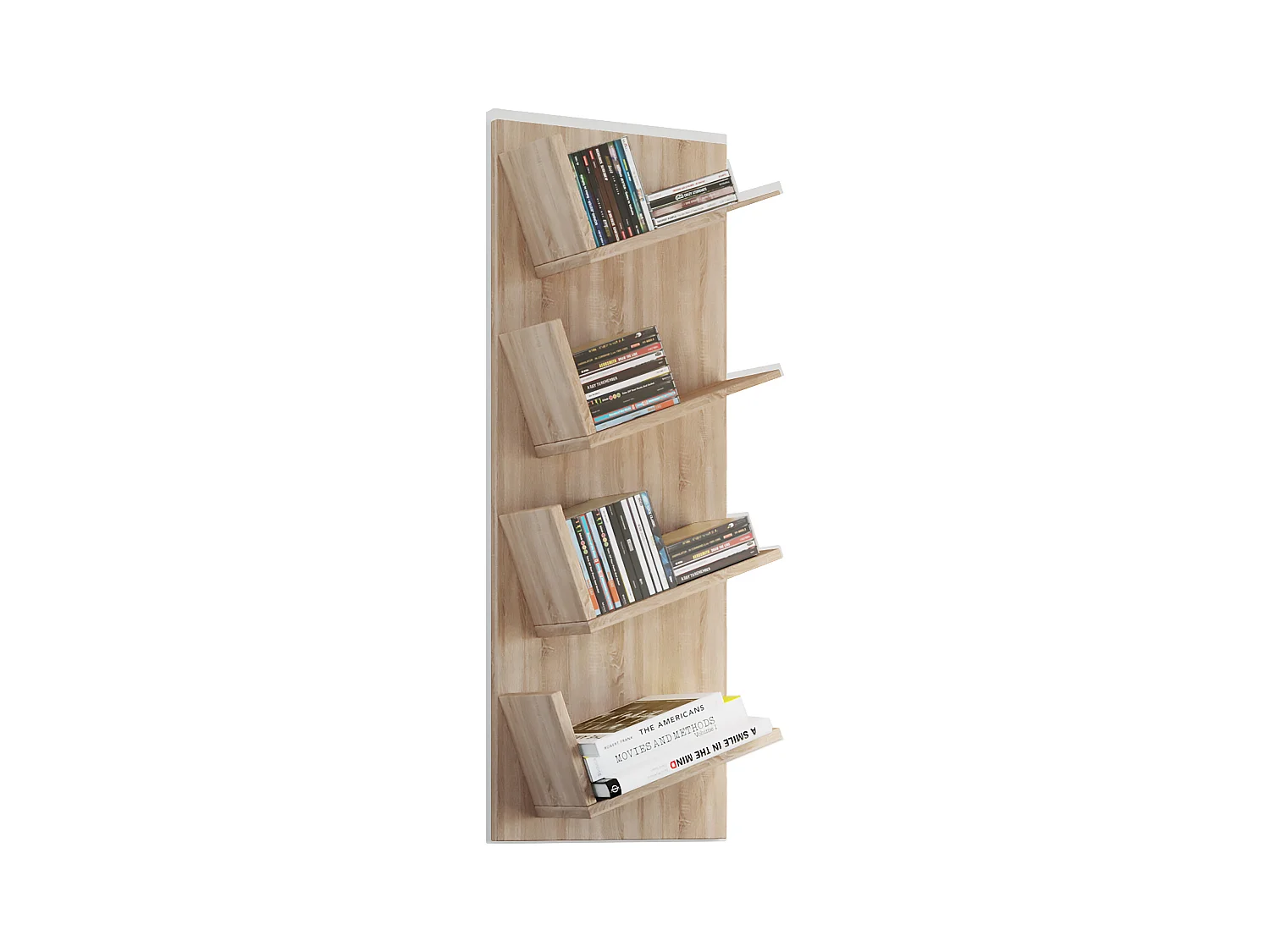 Wall Rack Lansi Sonoma oak (Sägerau) H. 90 x W. 33 x D. 16 cm