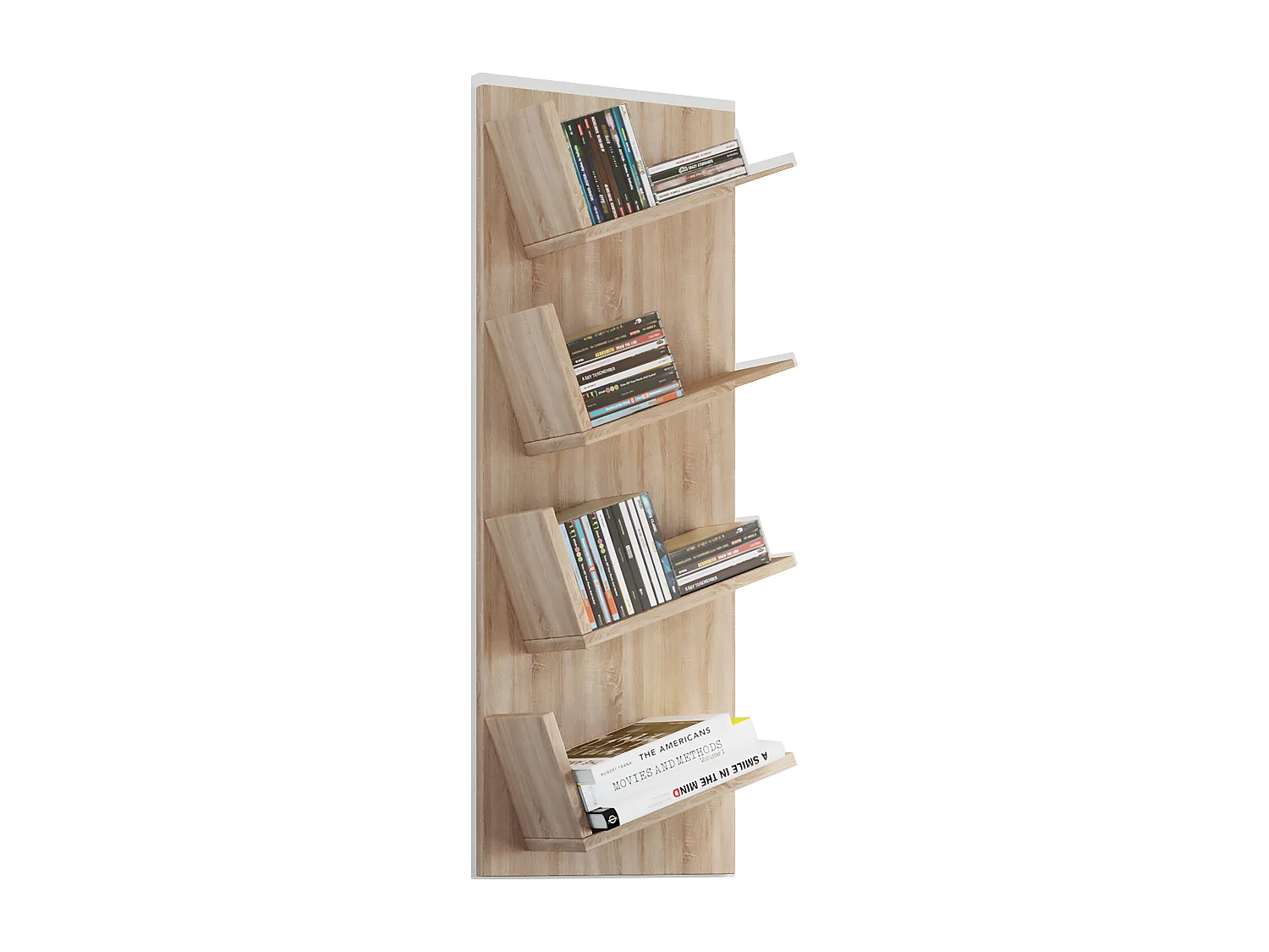 Wall Rack Lansi Sonoma oak (Sägerau) H. 90 x W. 33 x D. 16 cm
