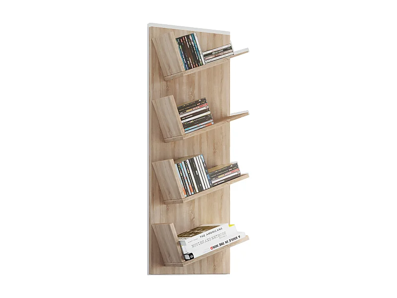 Wall Rack Lansi Sonoma oak (Sägerau) H. 90 x W. 33 x D. 16 cm