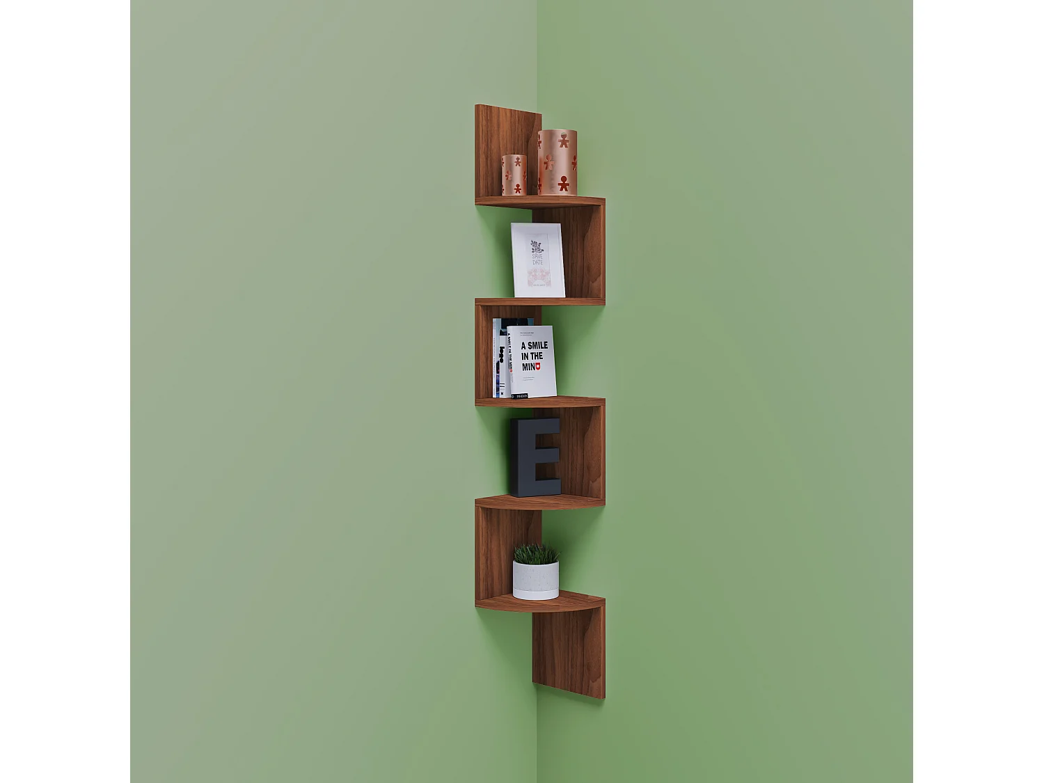Prateleira de parede Mintis Nozes A. 123 x L. 20 x P. 20 cm
