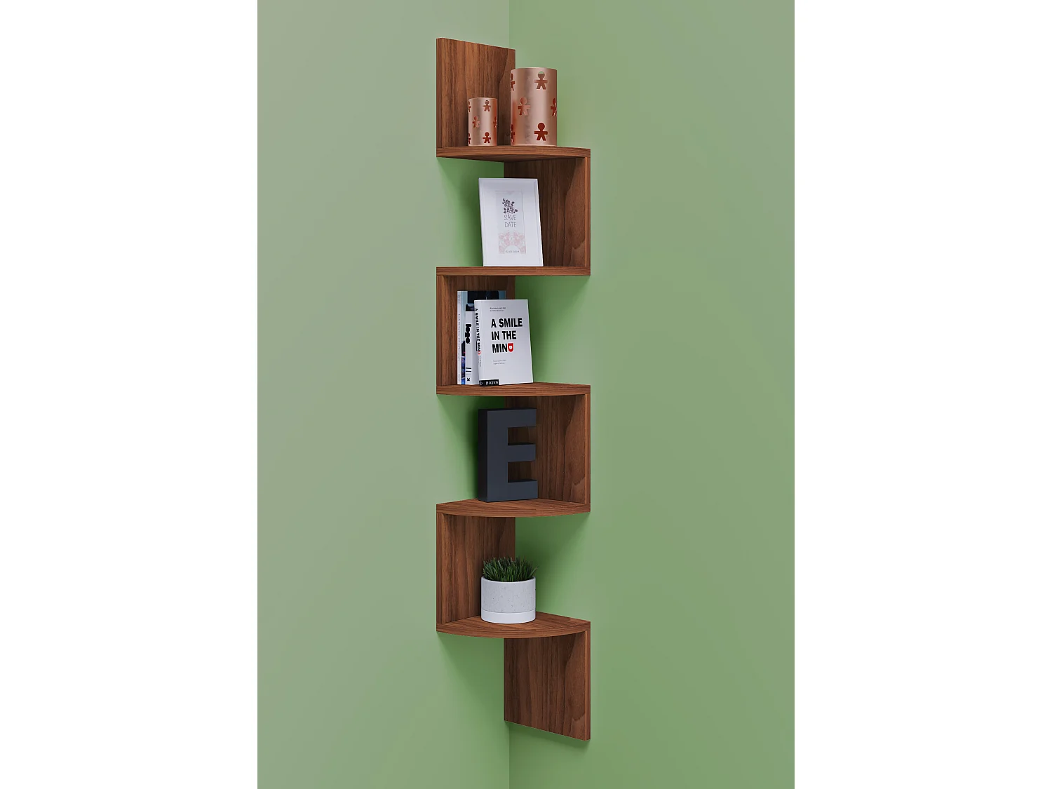 Prateleira de parede Mintis Nozes A. 123 x L. 20 x P. 20 cm