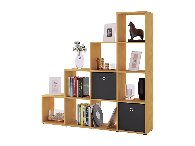 Holz Stand Treppenregal Regal 10 Fächer Napoli