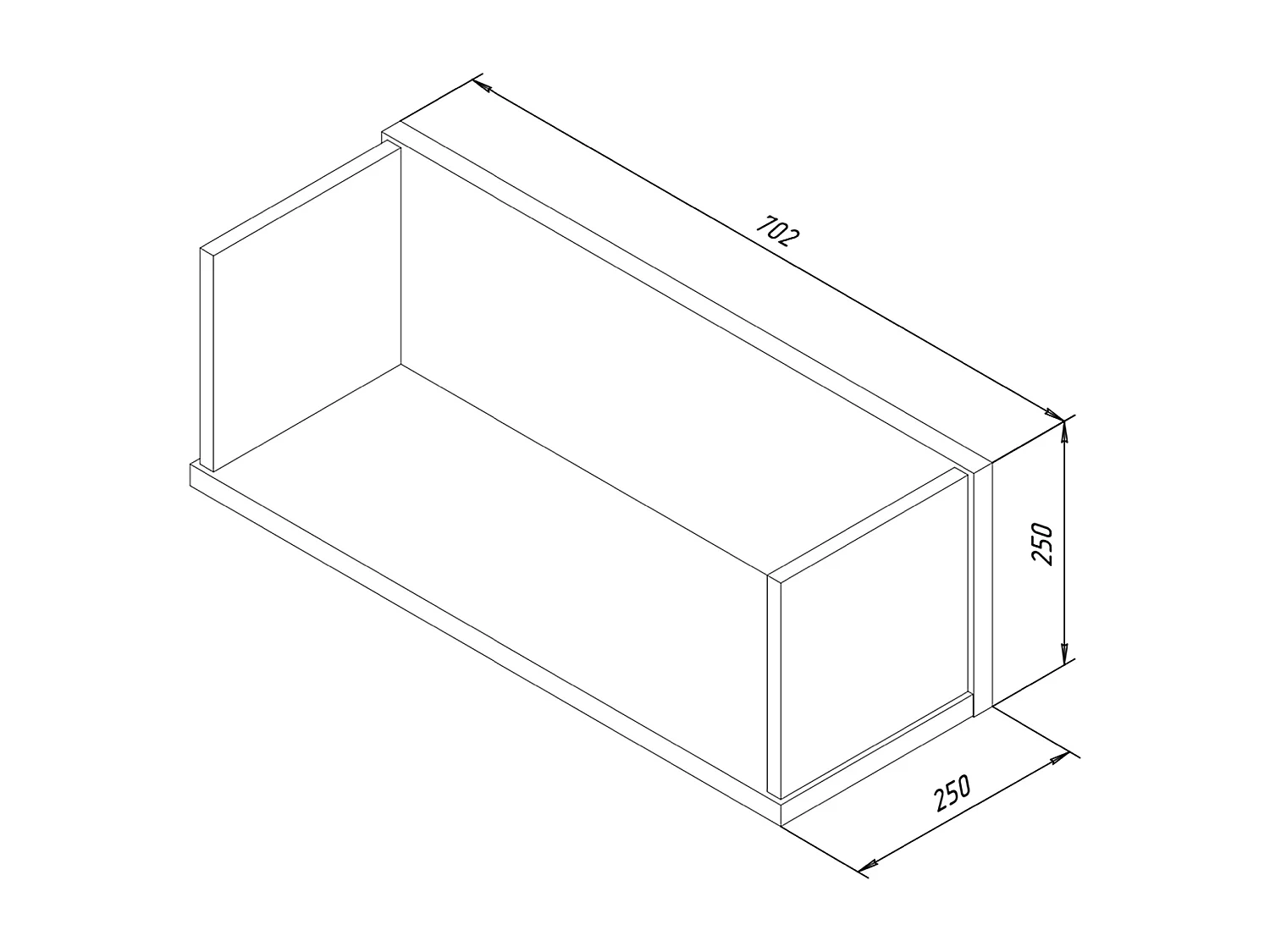 Houten wandplank Wandplank Hangende plank Lona