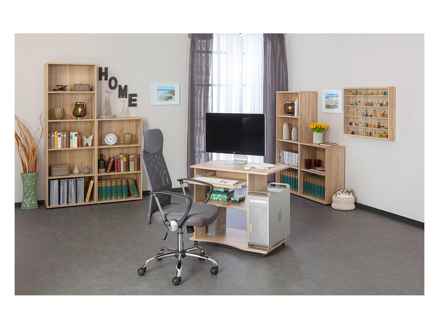 Parim wandkast 5 ruimtes Sonoma eiken decor.