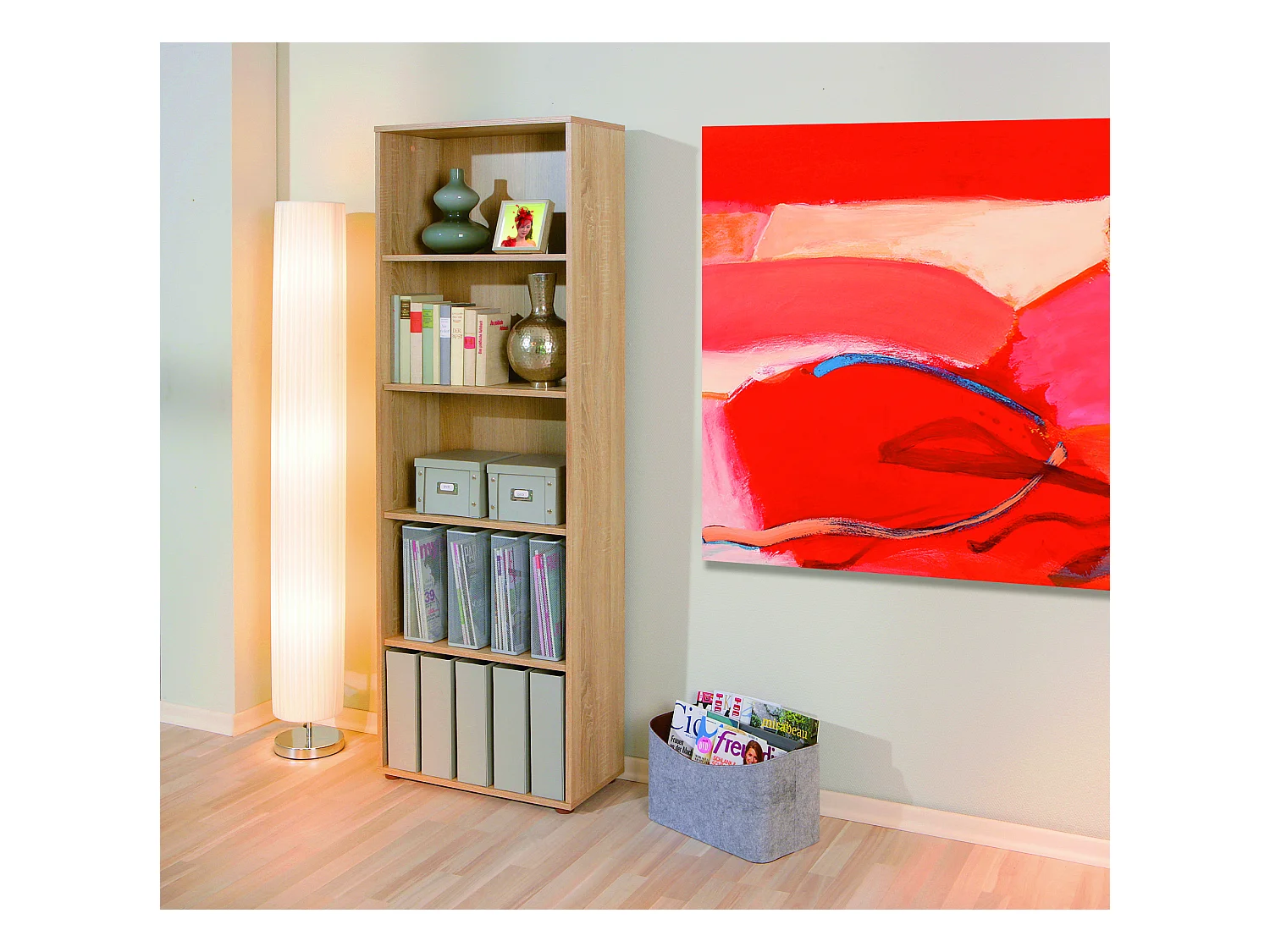 Parim wandkast 5 ruimtes Sonoma eiken decor.