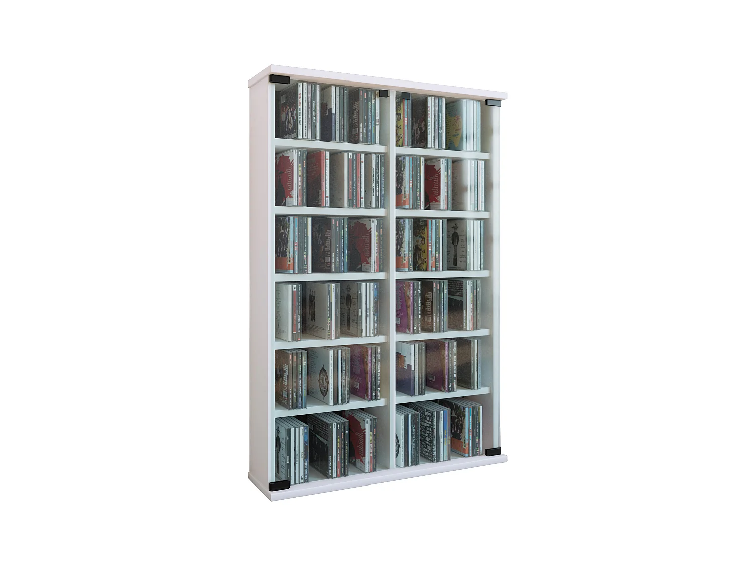 Holz CD DVD Stand Regal Schrank Roma Glastür