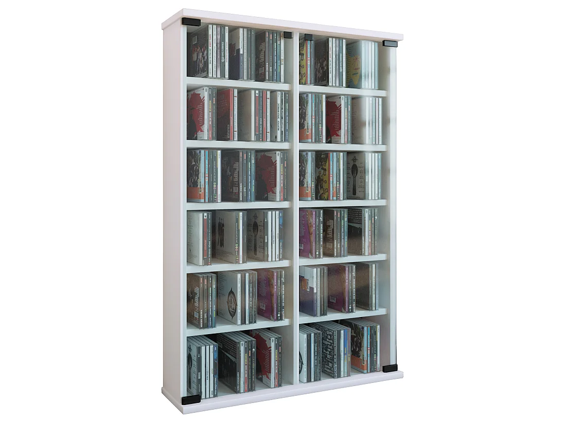 Hout CD DVD Stand Regal Roma Glazen Deur