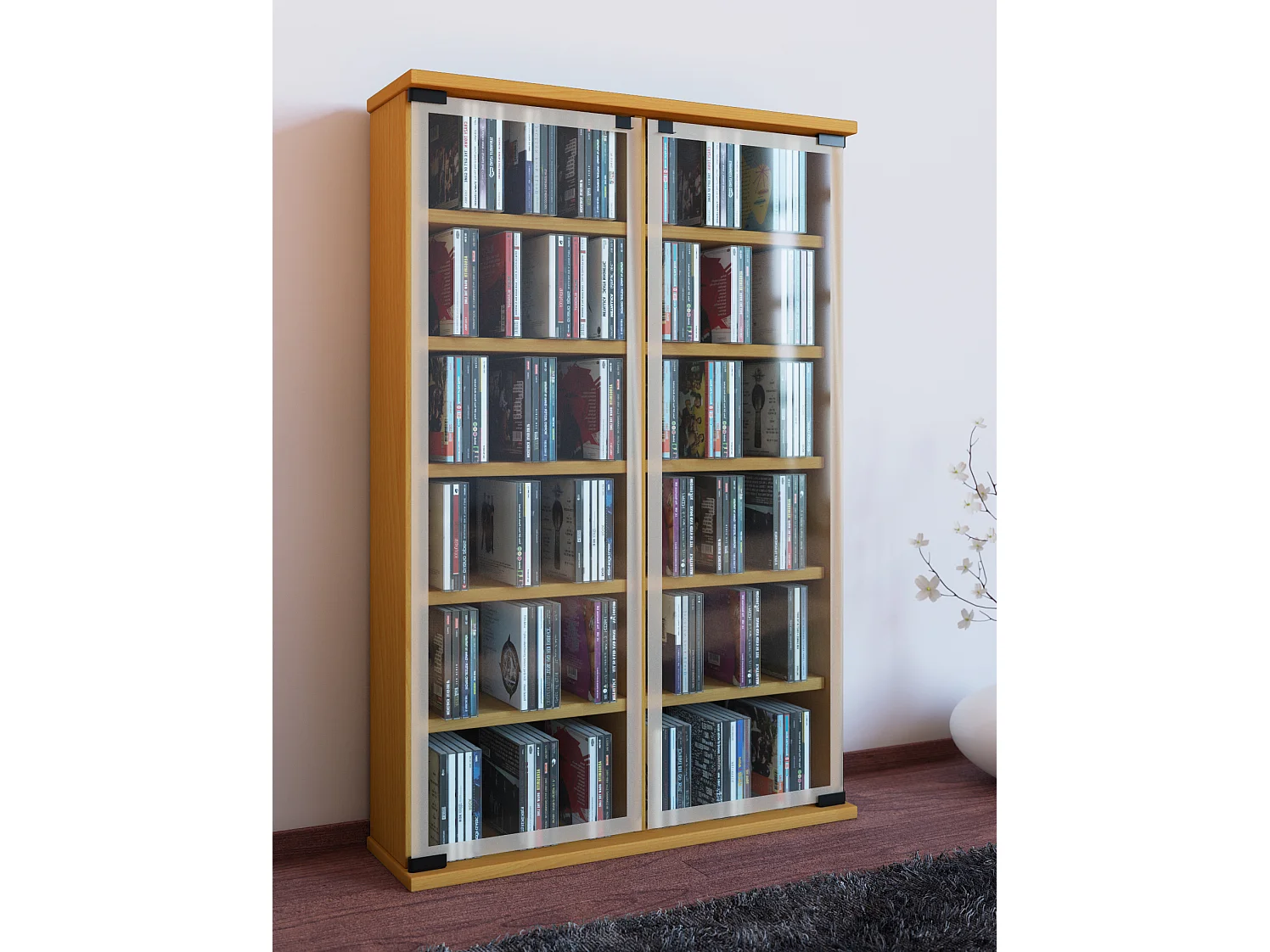 CD / DVD Media Shelf Galerie Book H. 92 x W. 60 x D. 18 cm