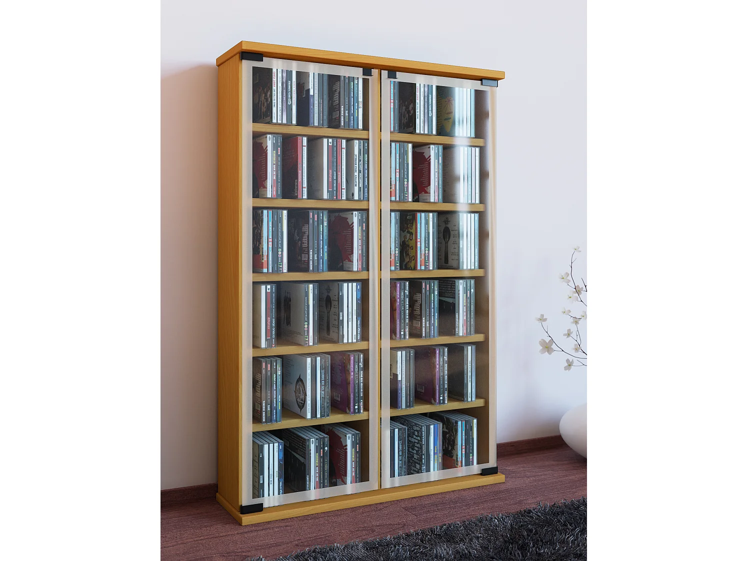 CD / DVD Media Shelf Galerie Book H. 92 x W. 60 x D. 18 cm