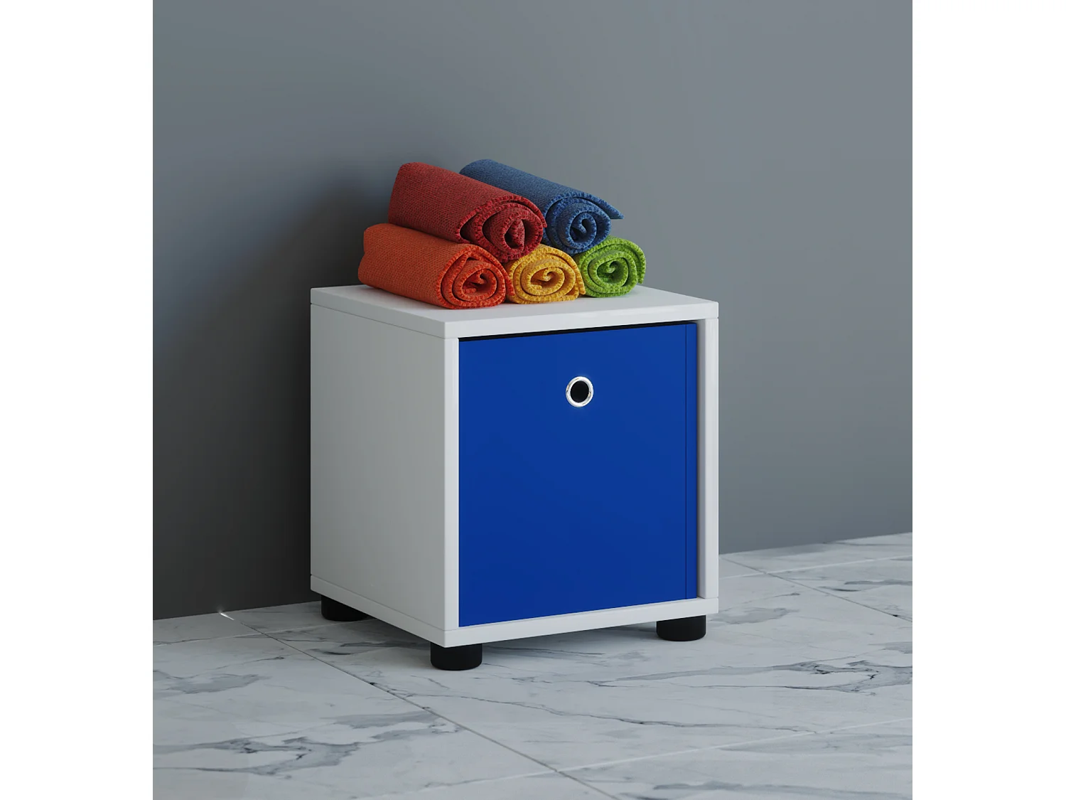 Wall Rack Benas White H. 34 x W. 31 x D. 30 cm