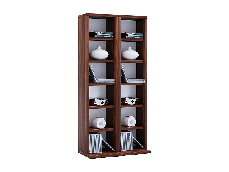 CD / DVD Media Shelf Milano Nuts H. 92 x W. 42 x D. 20 cm