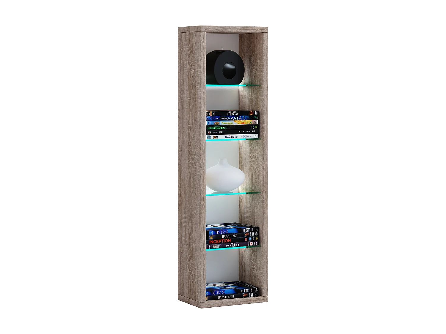 Supporto CD DVD in legno Scaffale decorativo Rasato