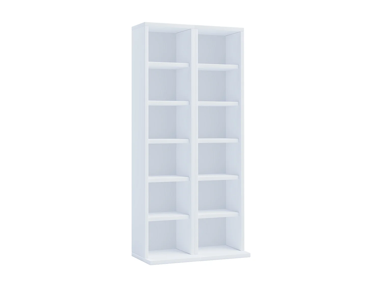 CD / DVD Media Shelf Milano White H. 92 x W. 42 x D. 20 cm