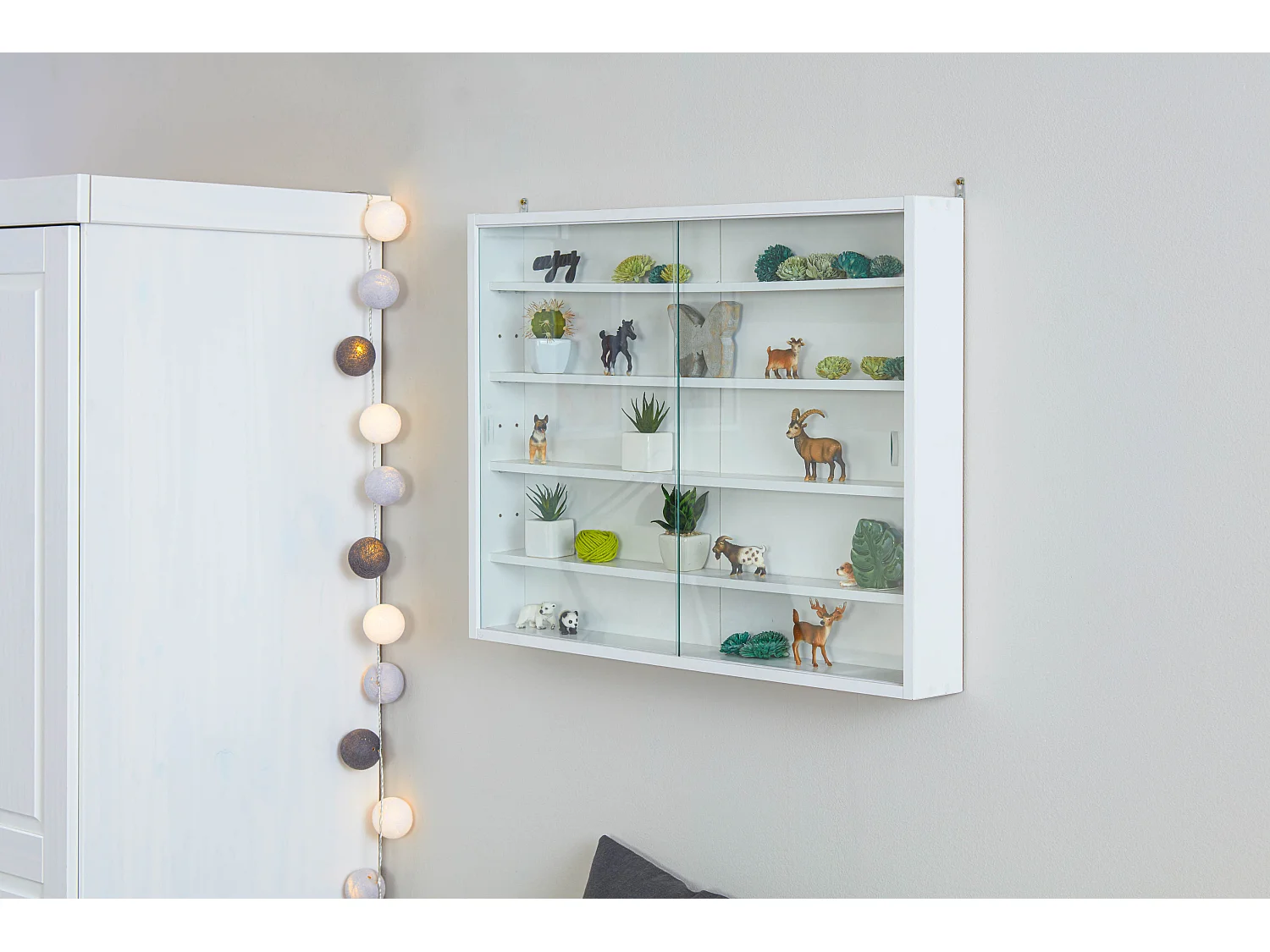 Comit Vitrine murale, 2 portes vitrées, blanc.