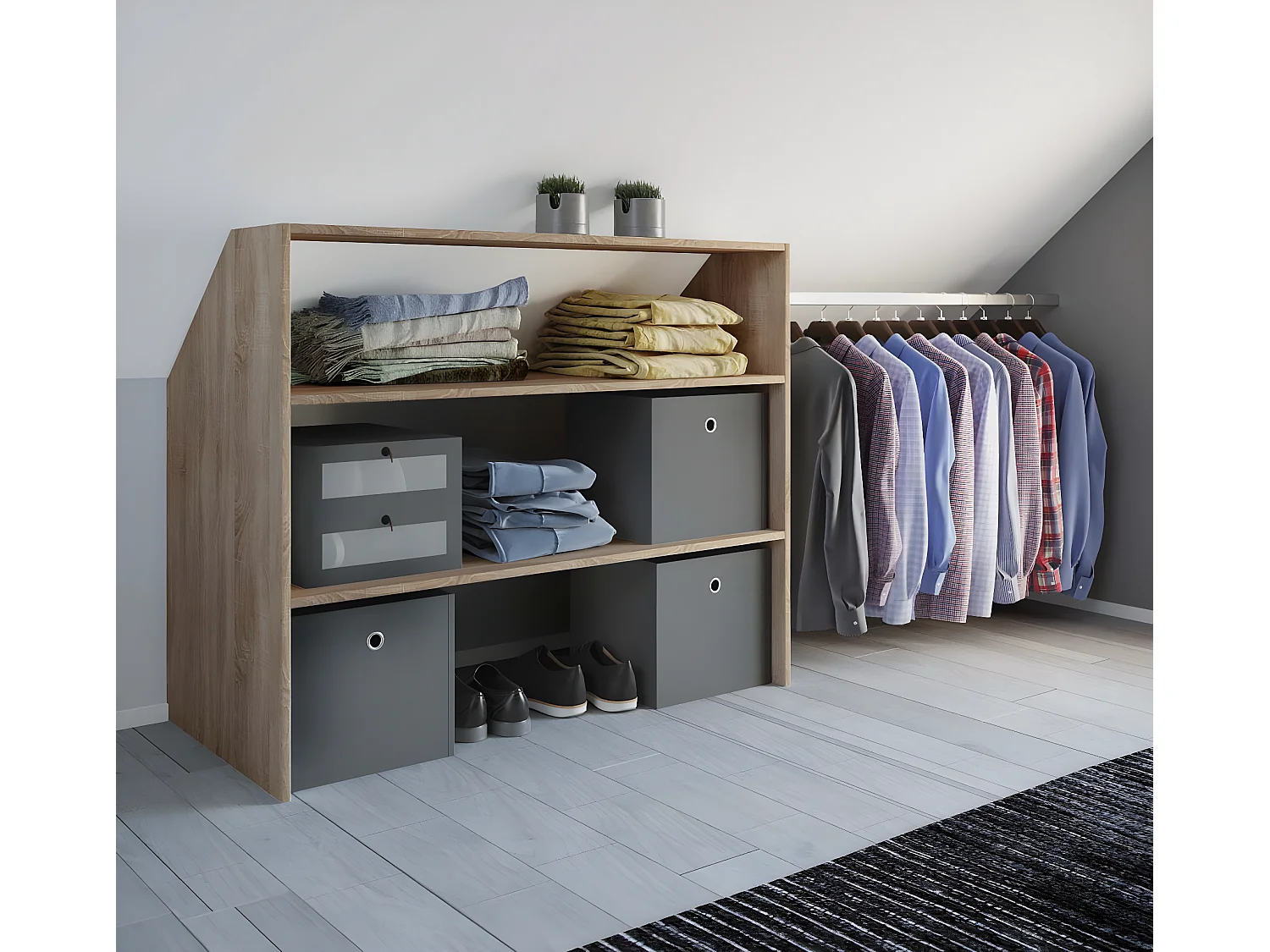 Offener Kleiderschrank Regal Dacho l