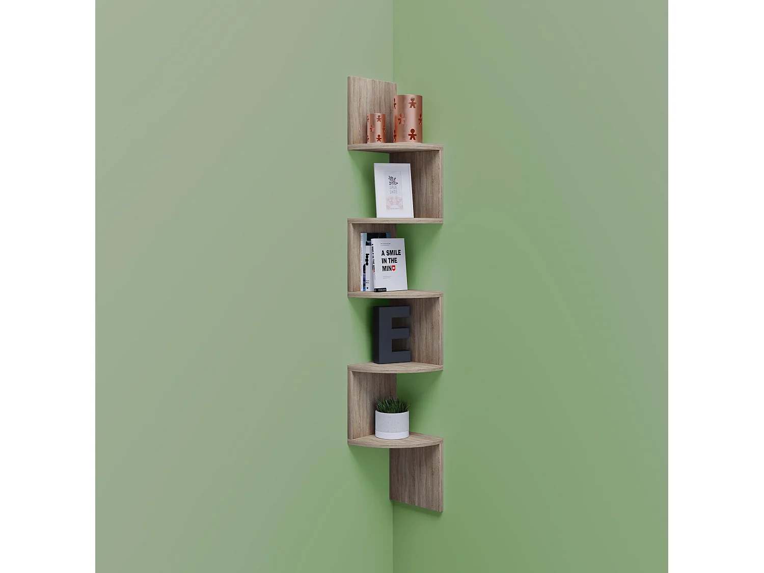 Wall Rack Mintis Sonoma oak (Sägerau) H. 123 x W. 20 x D. 20 cm