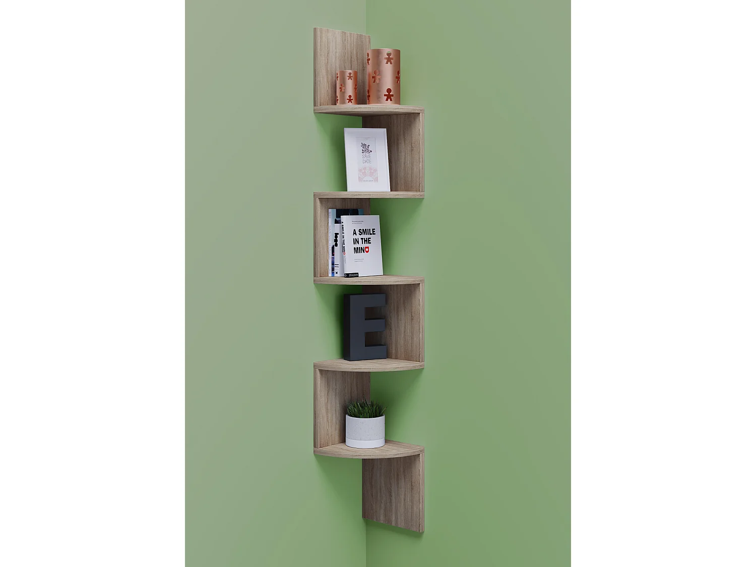 Wall Rack Mintis Sonoma oak (Sägerau) H. 123 x W. 20 x D. 20 cm