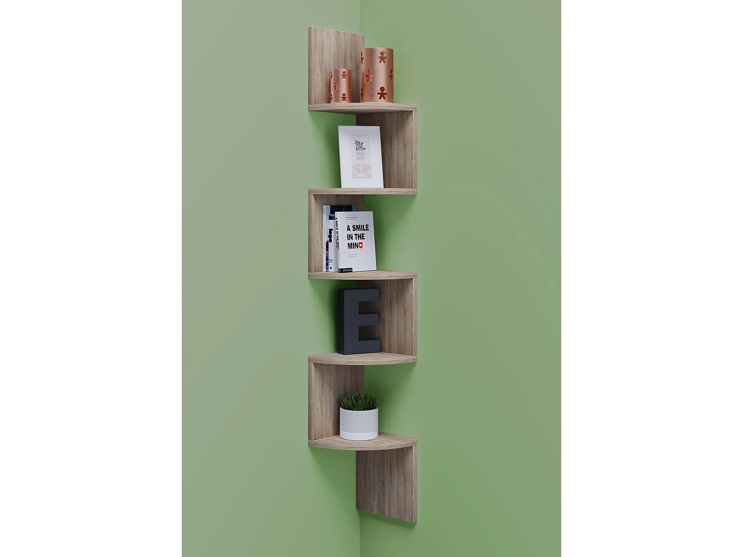 Wall Rack Mintis Sonoma oak (Sägerau) H. 123 x W. 20 x D. 20 cm