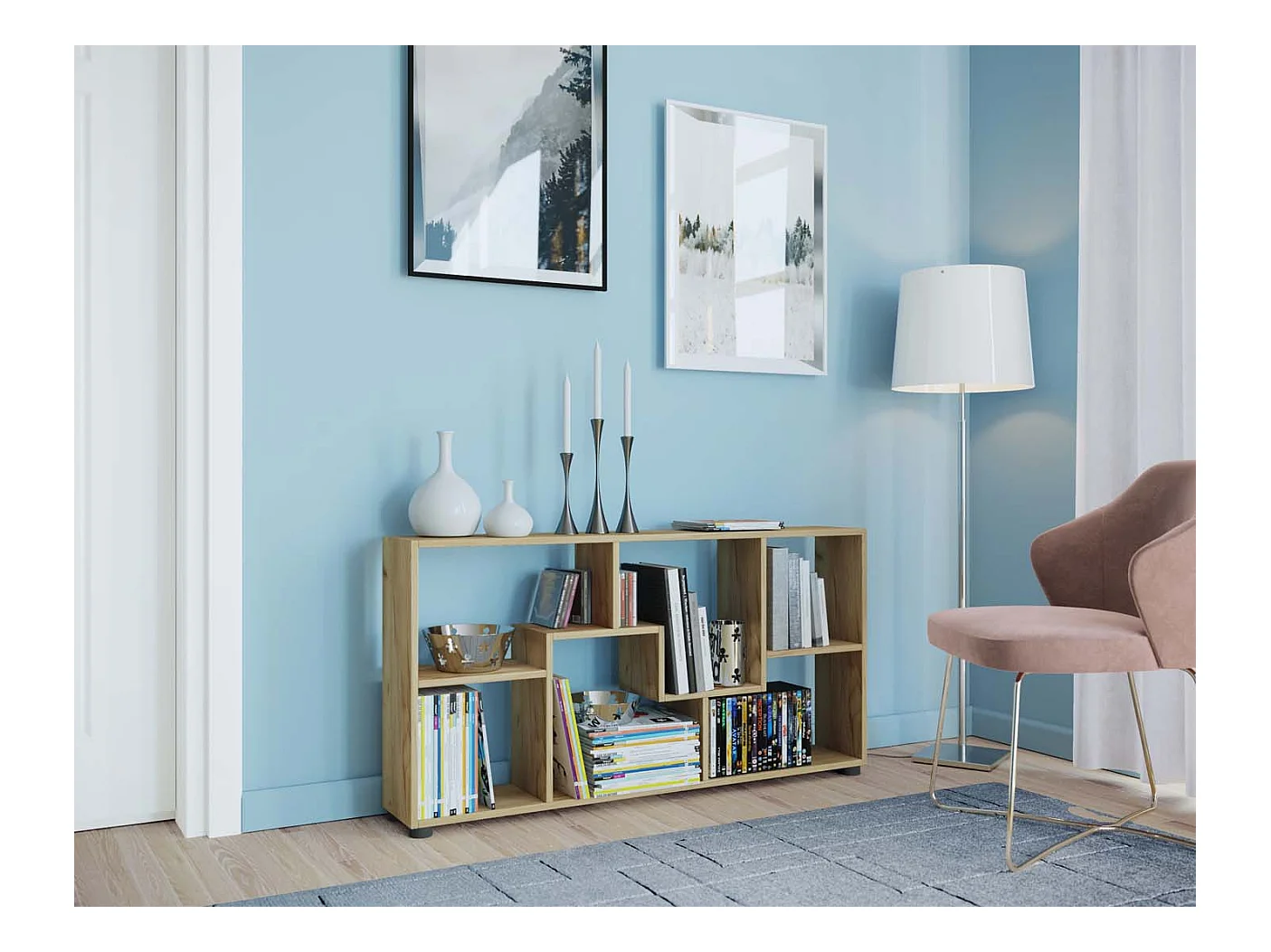 Bois Sideboard Étagère Séparation de pièce Pintal