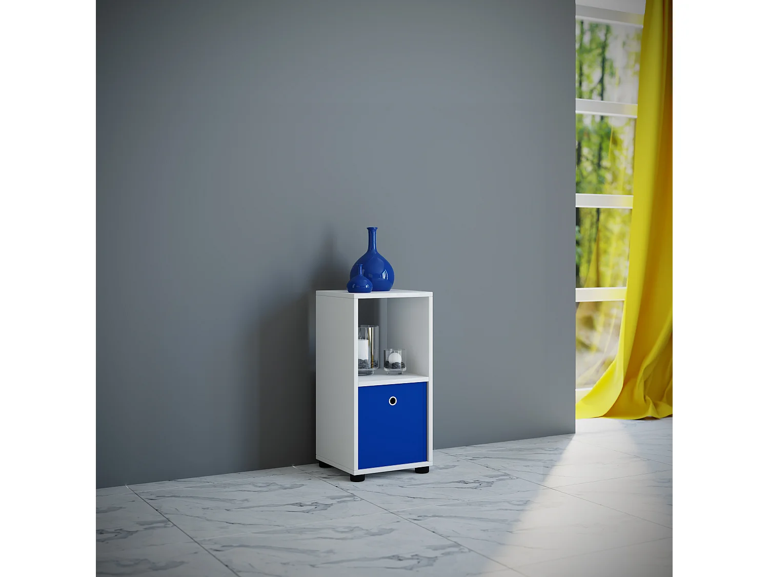 Stand Rack Benas White H. 64 x W. 31 x D. 30 cm