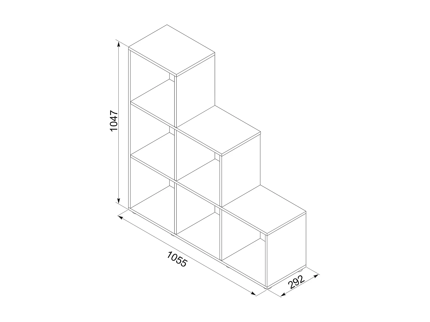 Stand Rack Nitas Book H. 105 x W. 108 x D. 29 cm