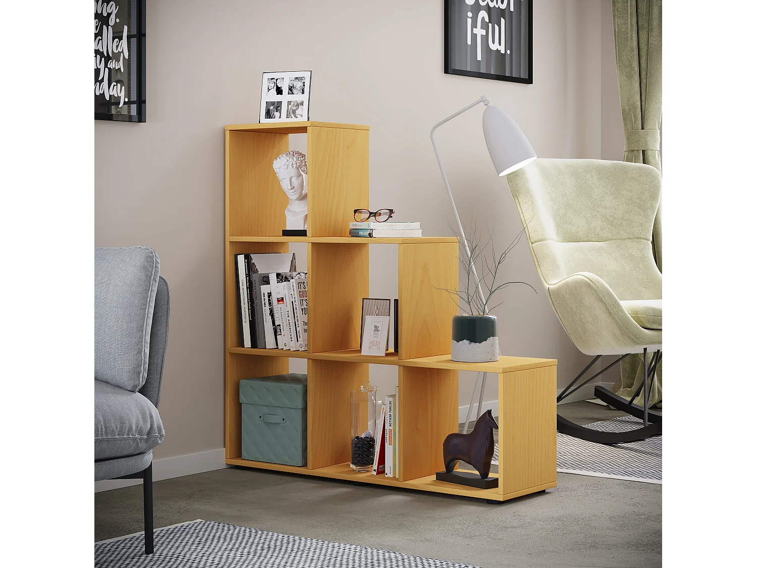 Stand Staircase Shelf 6 scomparti Nitas