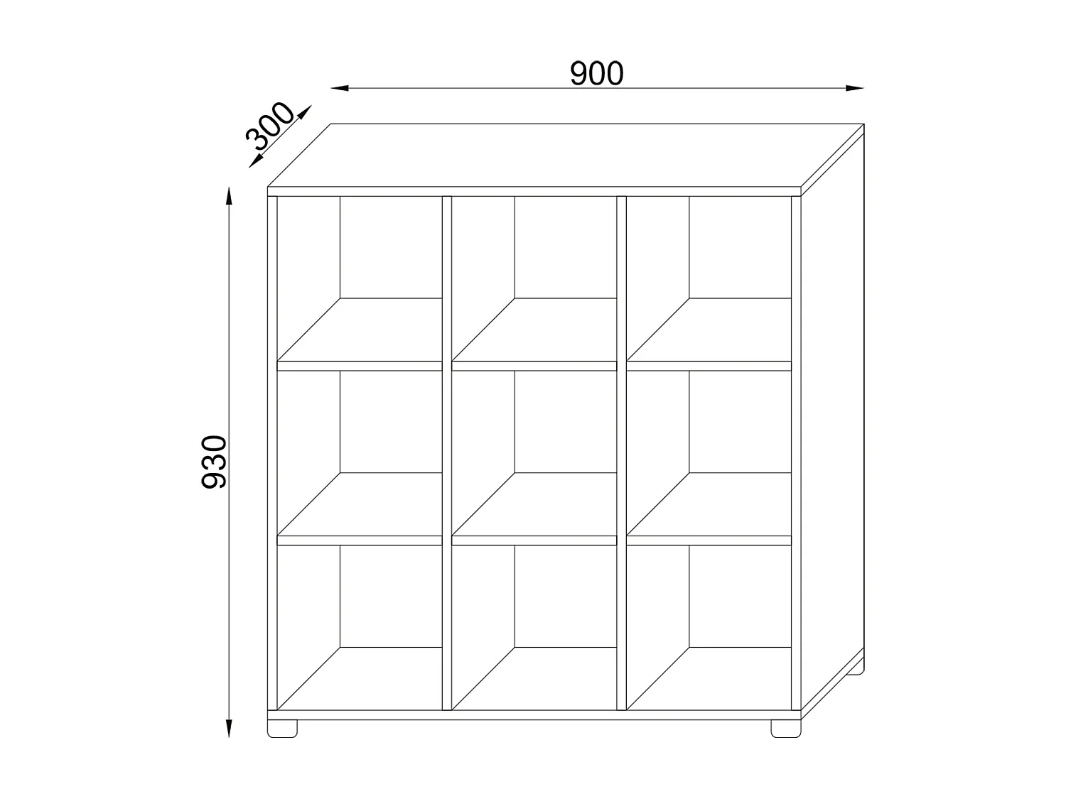 Stand Rack Benas White H. 93 x W. 90 x D. 30 cm