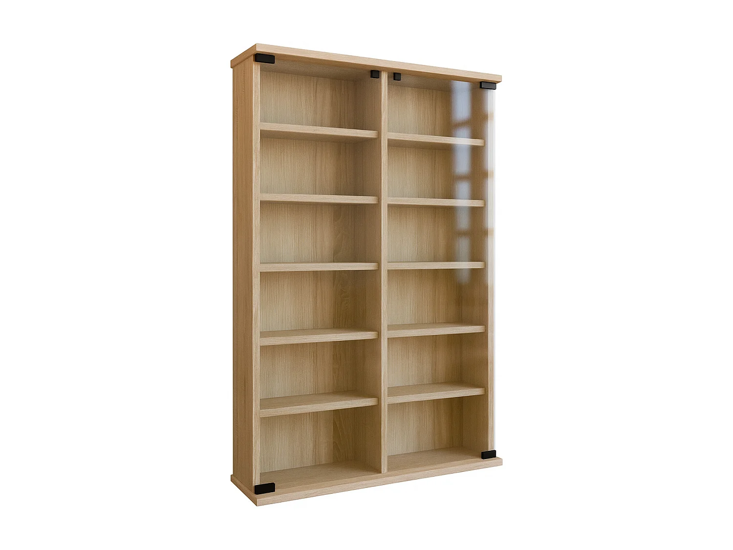 CD / DVD Media Shelf Roma Sonoma oak (Sägerau) H. 92 x W. 60 x D. 18 cm