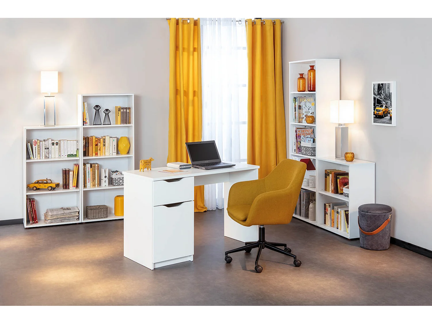 Ace Étagère 5 tablettes de rangement, blanc.