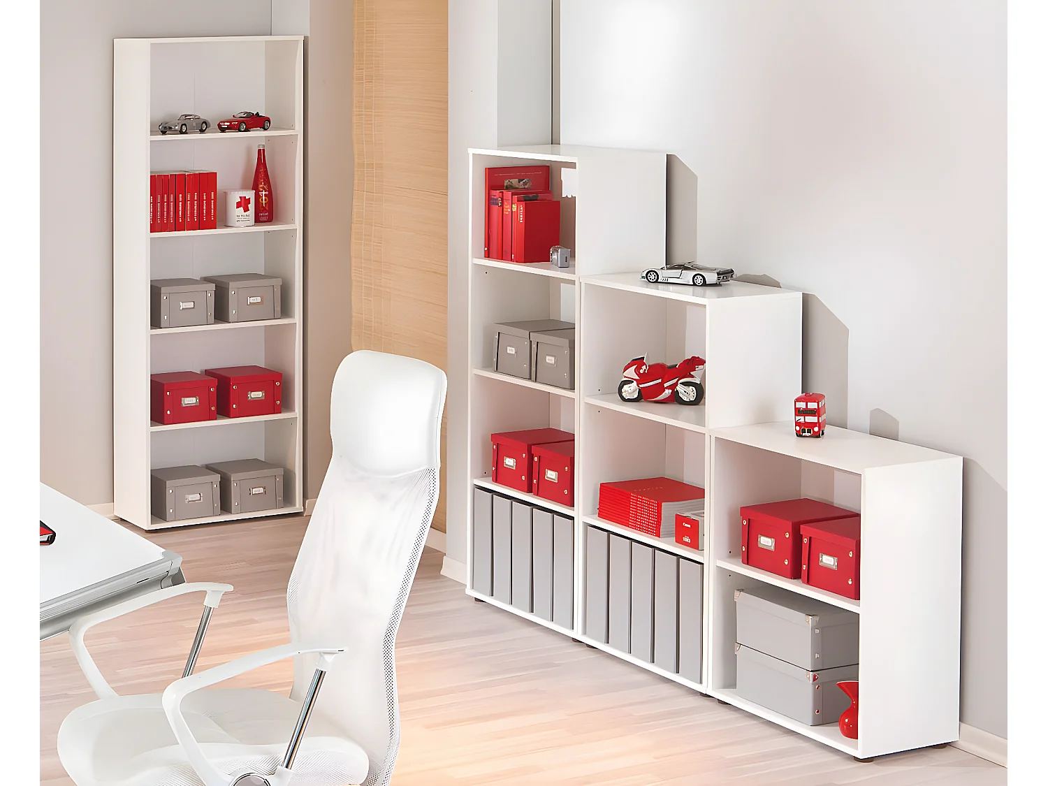 Ace Étagère 5 tablettes de rangement, blanc.