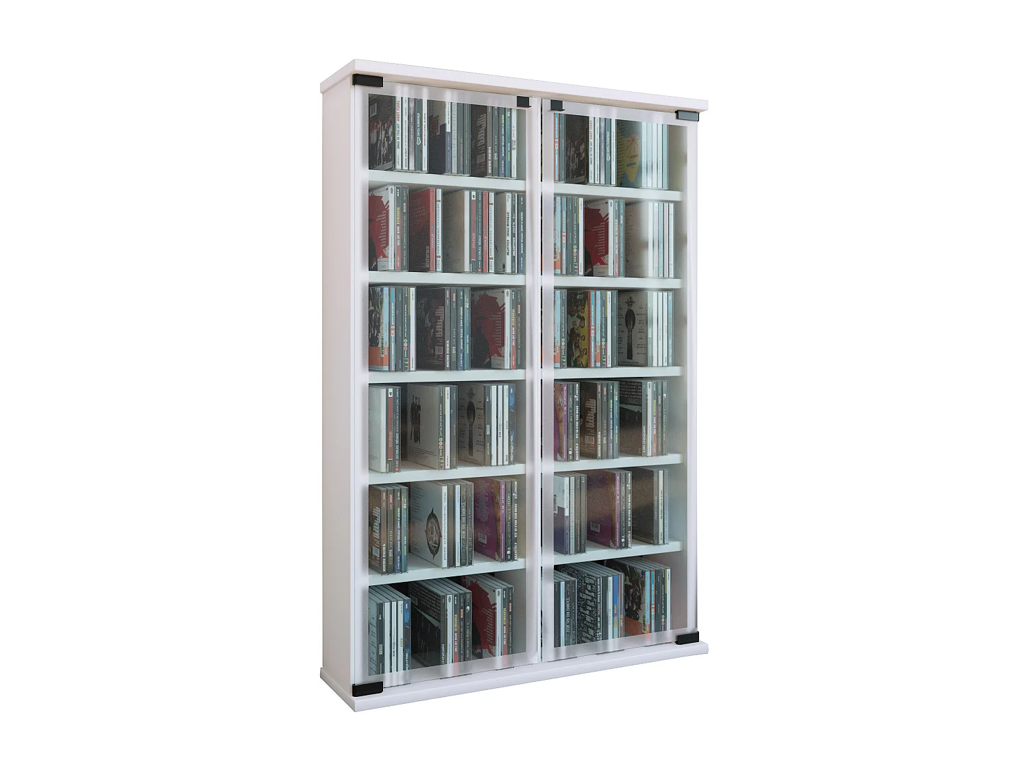 Legno CD DVD Stand Shelf Gallery Porta di vetro
