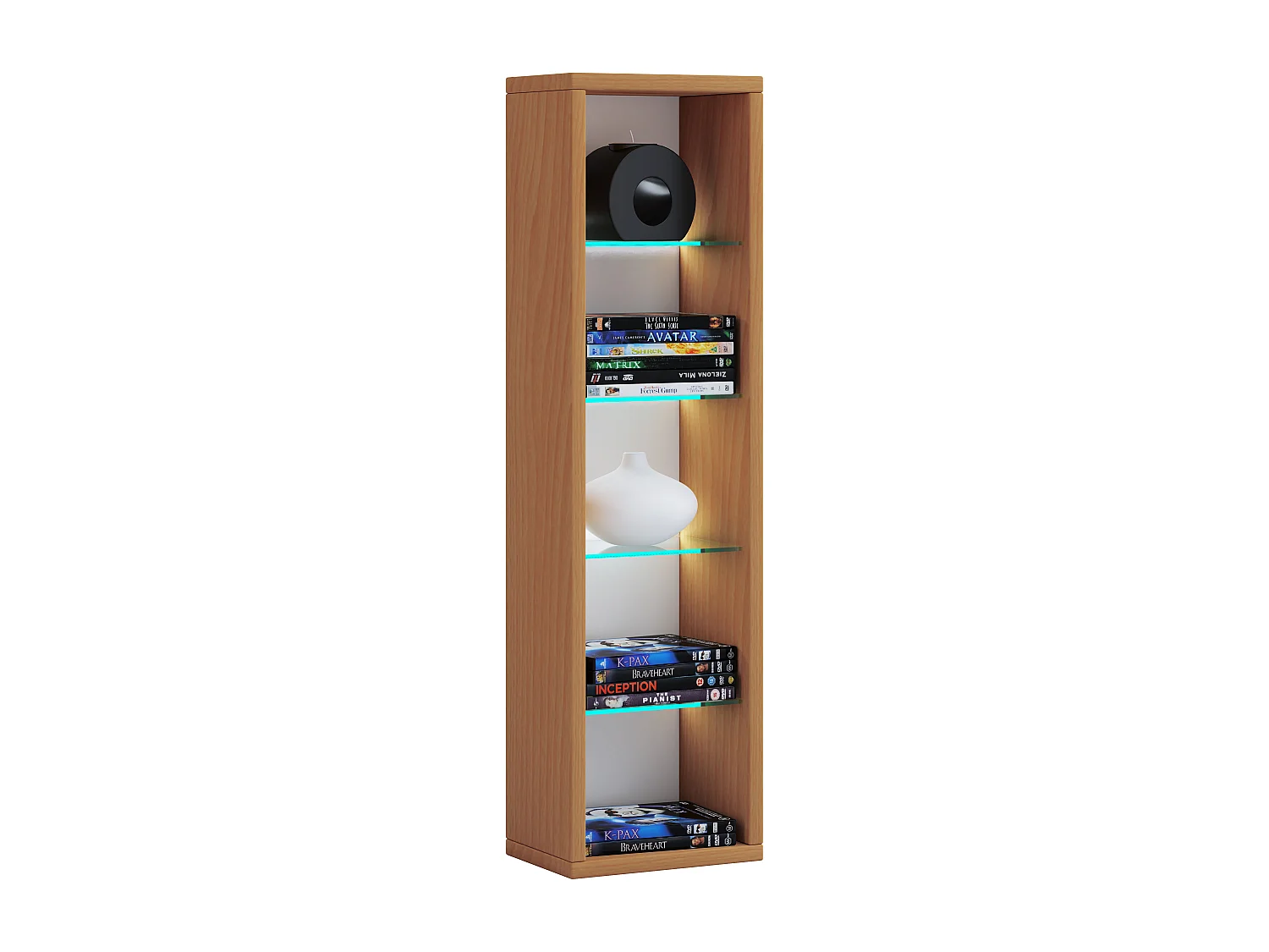 Supporto CD DVD in legno Scaffale decorativo Rasato