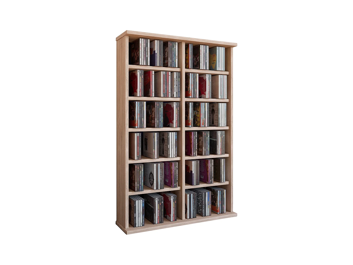 CD / DVD Media Shelf Ronul Sonoma oak (Sägerau) H. 92 x W. 60 x D. 18 cm