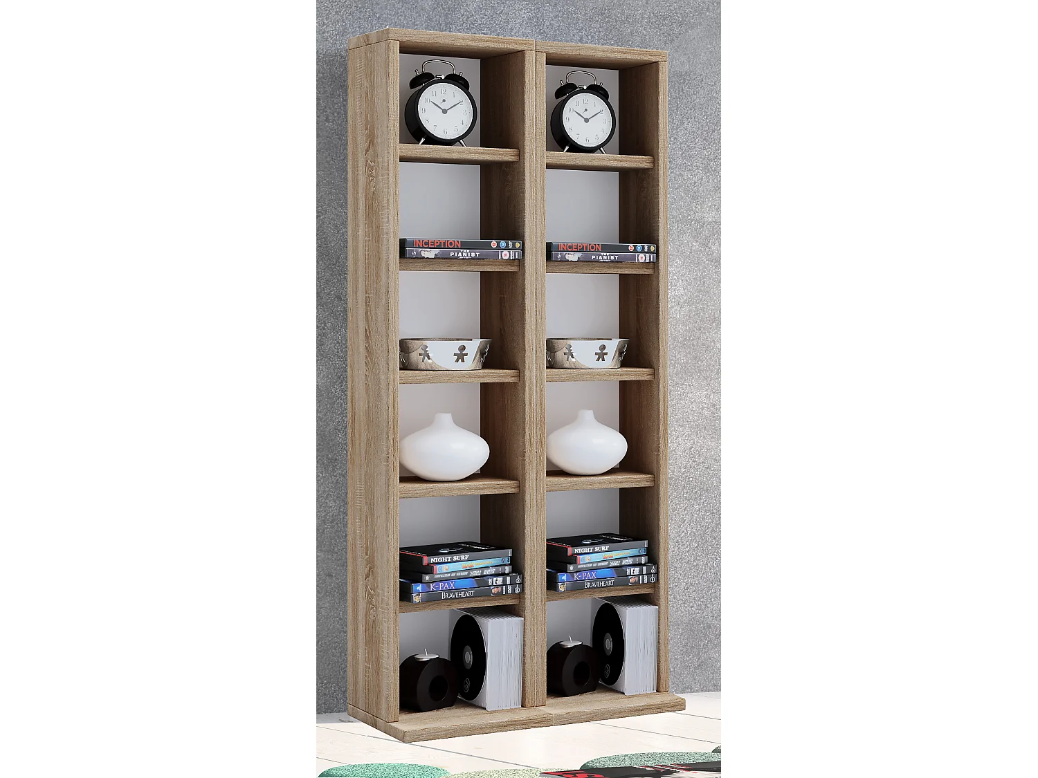 Drewno CD DVD Stand Shelf Cabinet Milano