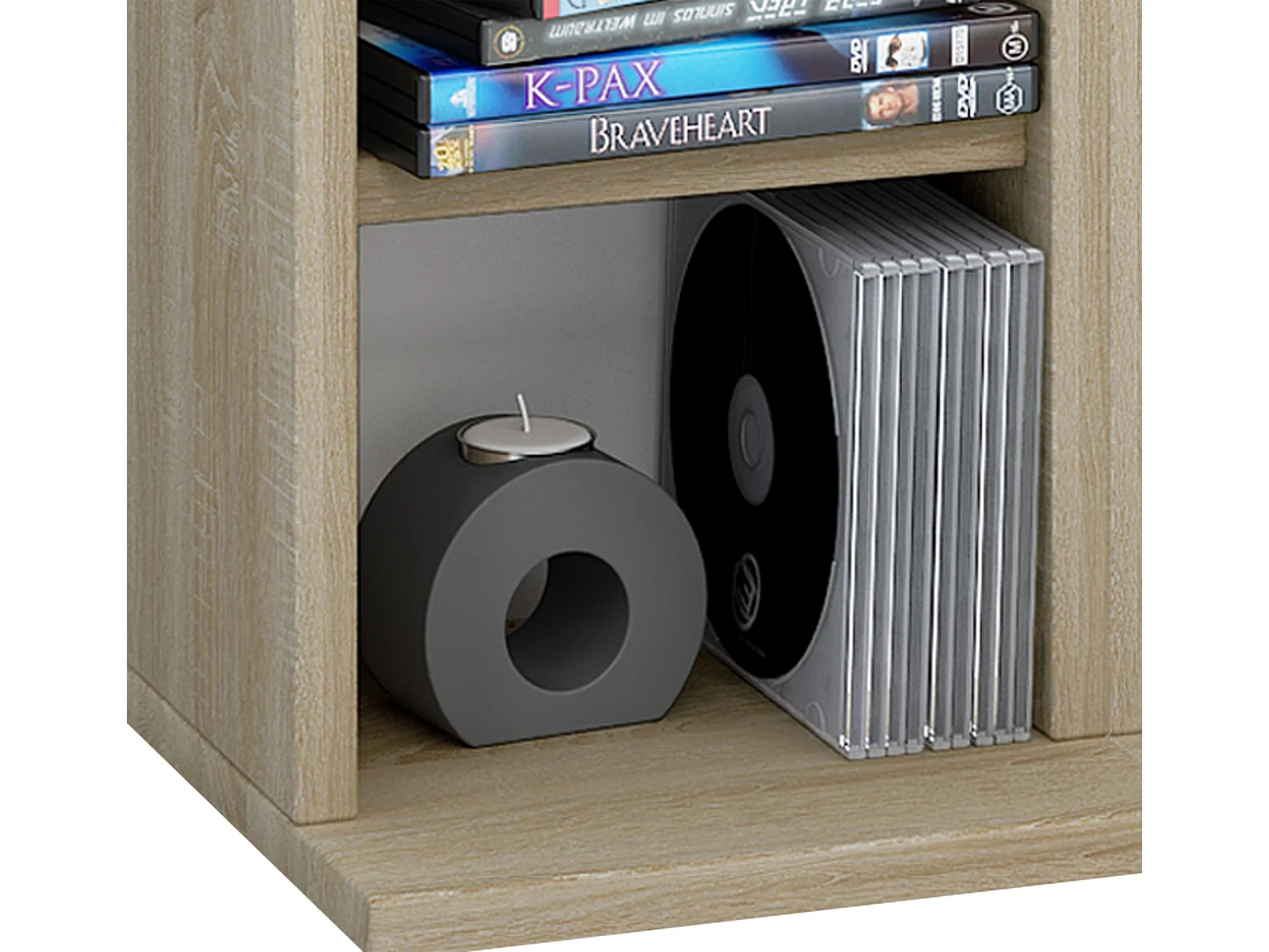 Drewno CD DVD Stand Shelf Cabinet Milano