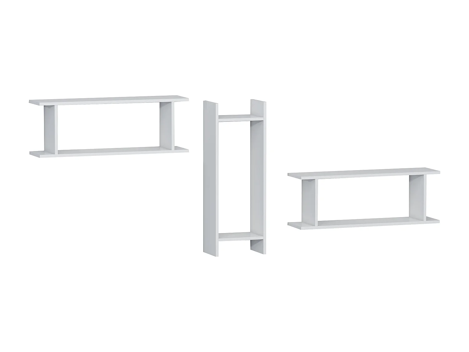 Wall Rack Sirola White H. 80 x W. 188 x D. 20 cm