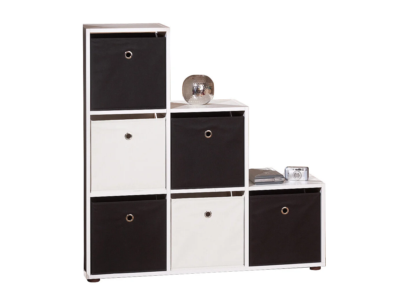 Cadora Étagère séparateur de pièce à 6 compartiments, blanc.