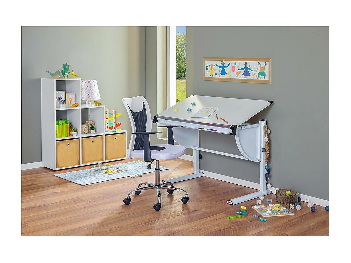 Cadora wandkast ruimtedeler, 6 ruimtes wit.