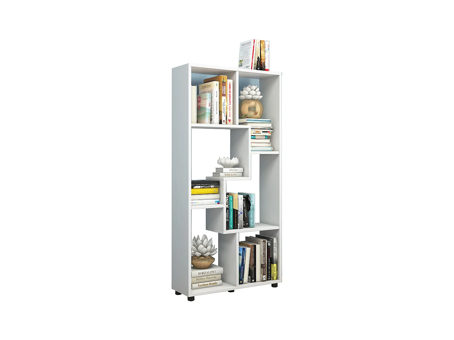 Holz Stand Regal Raumteiler Bücherregal Blina