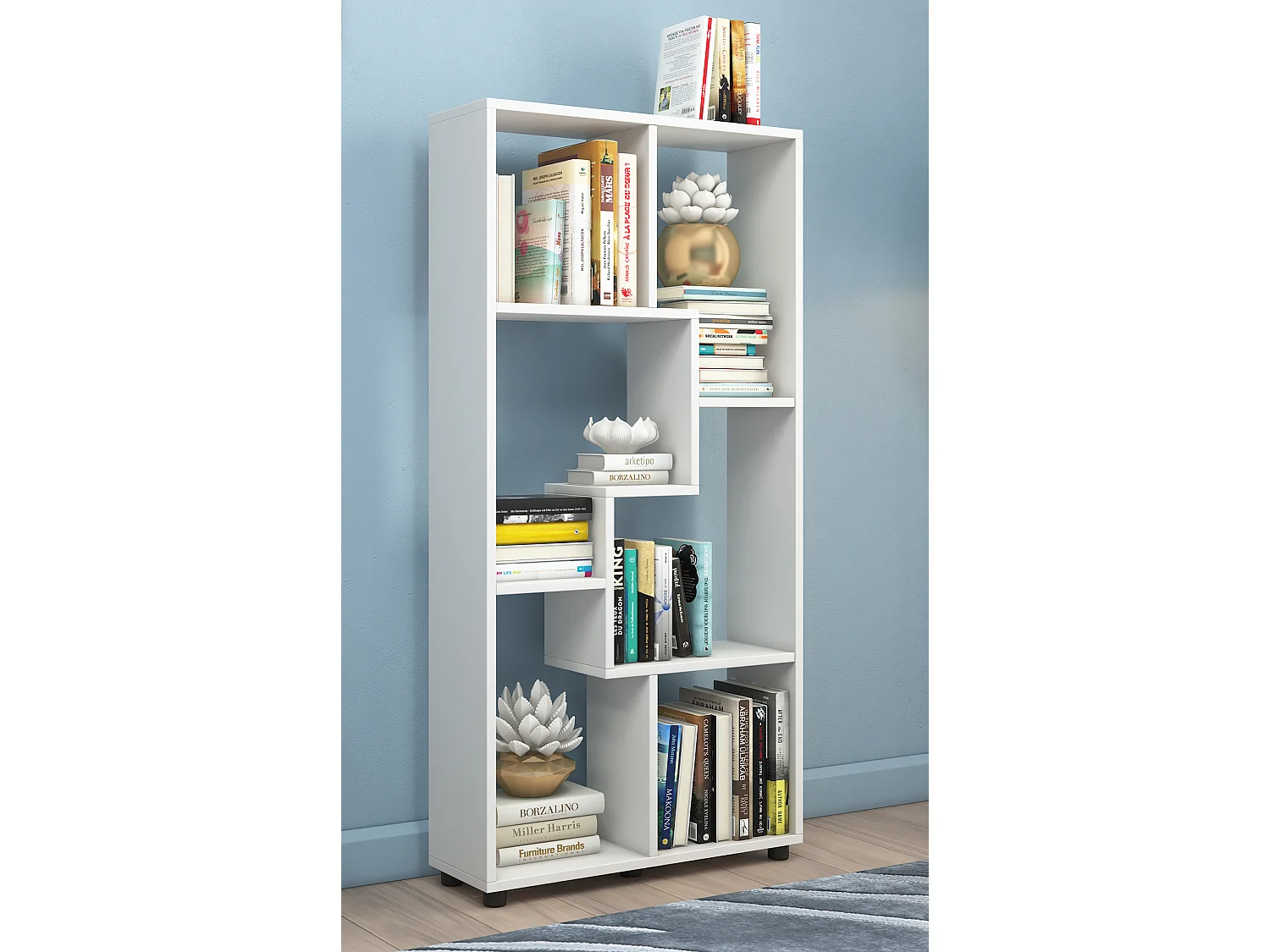 Houten Shelf Room Divider Boekenplank Blina